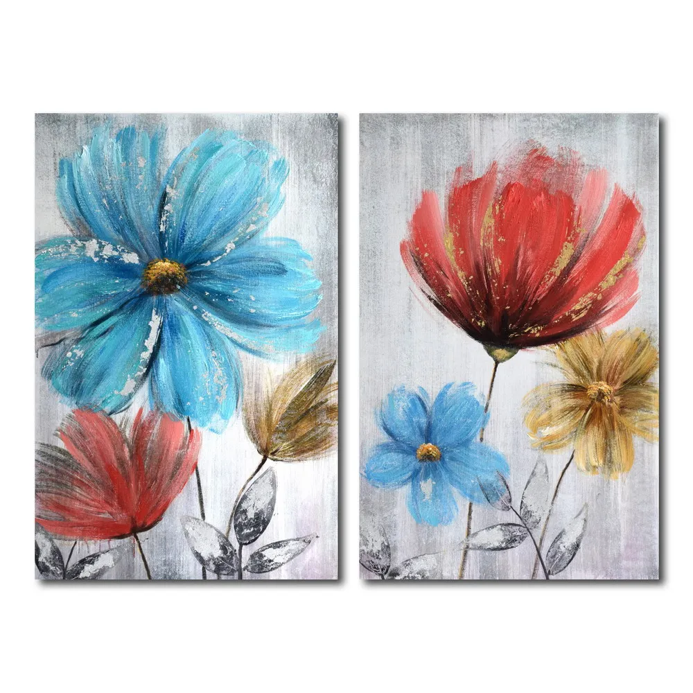 Handmade wall decoration painting flower painting on canvas
