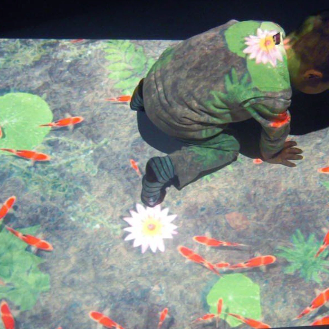 Magic interactive projection floor system for advertising, interactive projection system/softwave