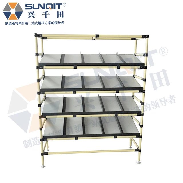 PE/ABS coated steel pipe for pipe joint system rack system workbench assemble hand trolley assemble using