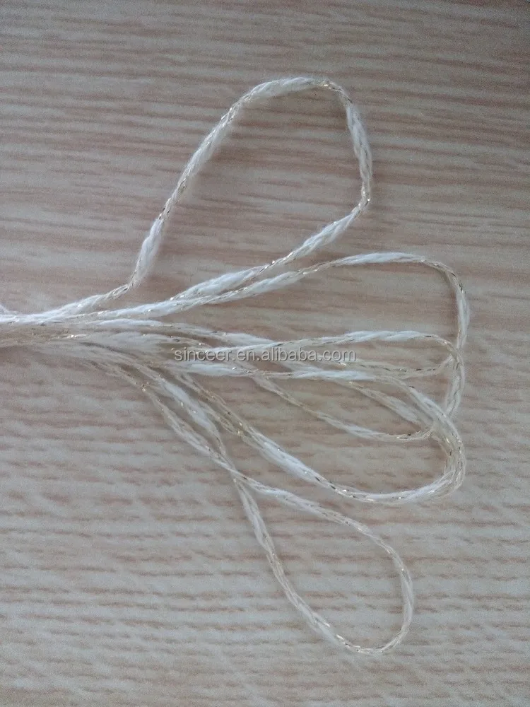 1/2.4NM sausage kintting yarn 81%cotton 19%gold lurex