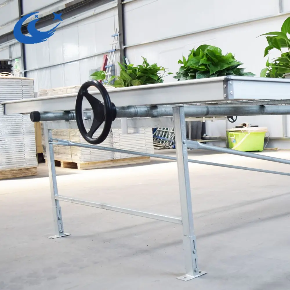 Greenhouse Steel Mesh Rolling Bench/Welded Mesh Tables(Max length 30m)