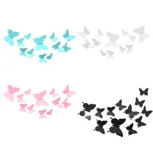 12 Pcs/Lot Butterflies 3D Wall Stickers Art DIY Home Decorations PVC Removable Decors Wedding Decorations Wall Decals Sticker