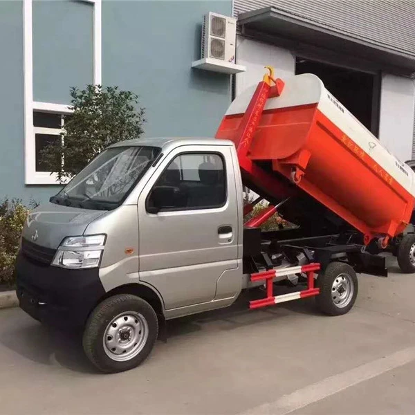 Mini hook loader 2 ton hook lift garbage truck Foton small garbage truck for sale
