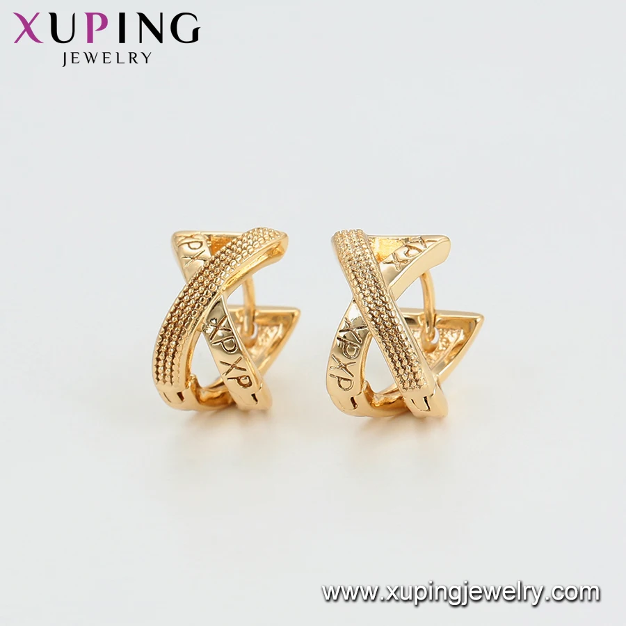 96909 xuping gold plated hoop no stone XP earrings for women