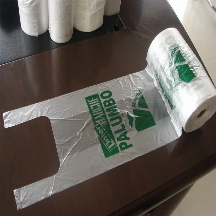 clear food t shirt bags on roll shopper bag on roll