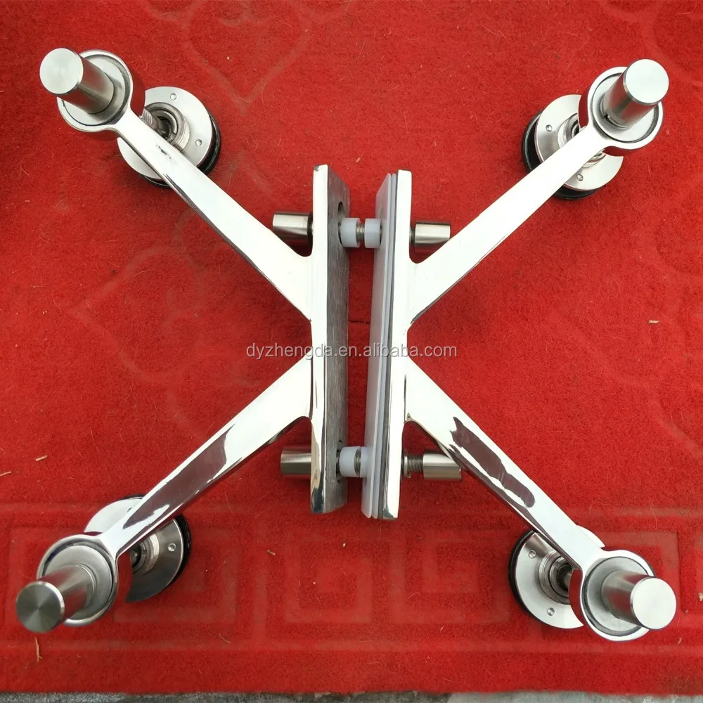 
Glass fin spider fitting for point-fixed glass curtain walls 