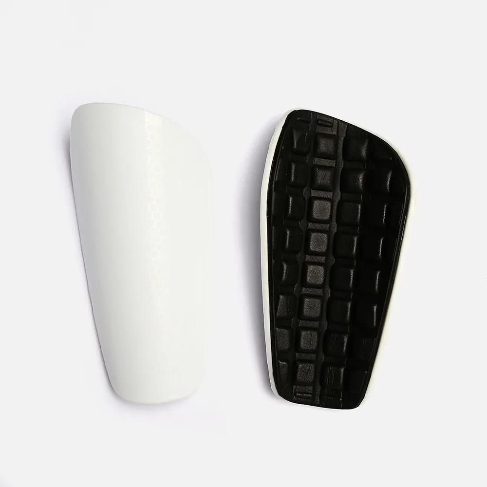Best Selling Blank White Honeycomb Surface Lightweight Safety Mini Football Soccer Shin Guard Pads