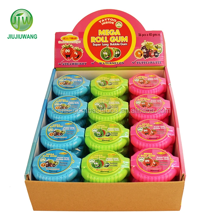 Фабрика 40 г 50 большой размер фруктовый Сумасшедший рулет жевательная