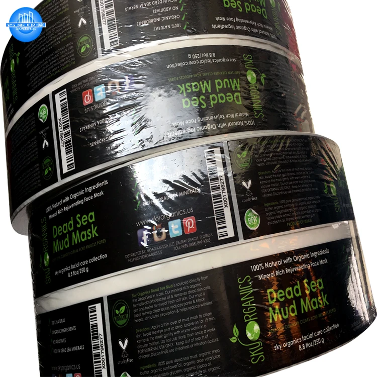 Custom stickers printing waterproof label sticker for bottle packaging advertising sticker