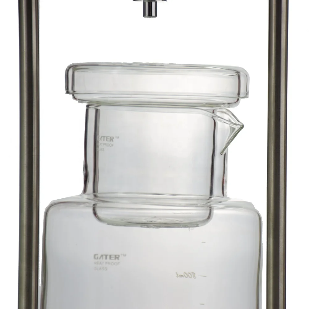 
Z Kitchen Accessories Stainless Steel Pillar Glass 600/ 1000 ML Cold Brew Coffee Maker 