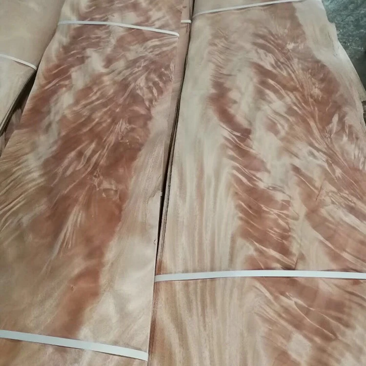 High Quality Decorative Wood Veneer Mahogany Crotch Veneer Sheet