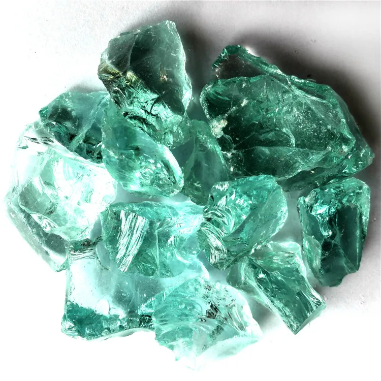 Natural Clear Garden Decorative colored glass rocks