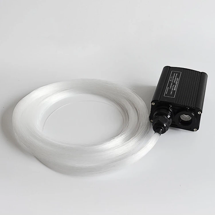 
32W Dual Optical Fiber Connectors Music control LED Light Engine for Fiber Optic Chandelier Lighting or Star ceiling decoration 