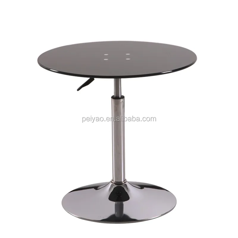 
Glass top adjustable home furniture cool mini bar table 