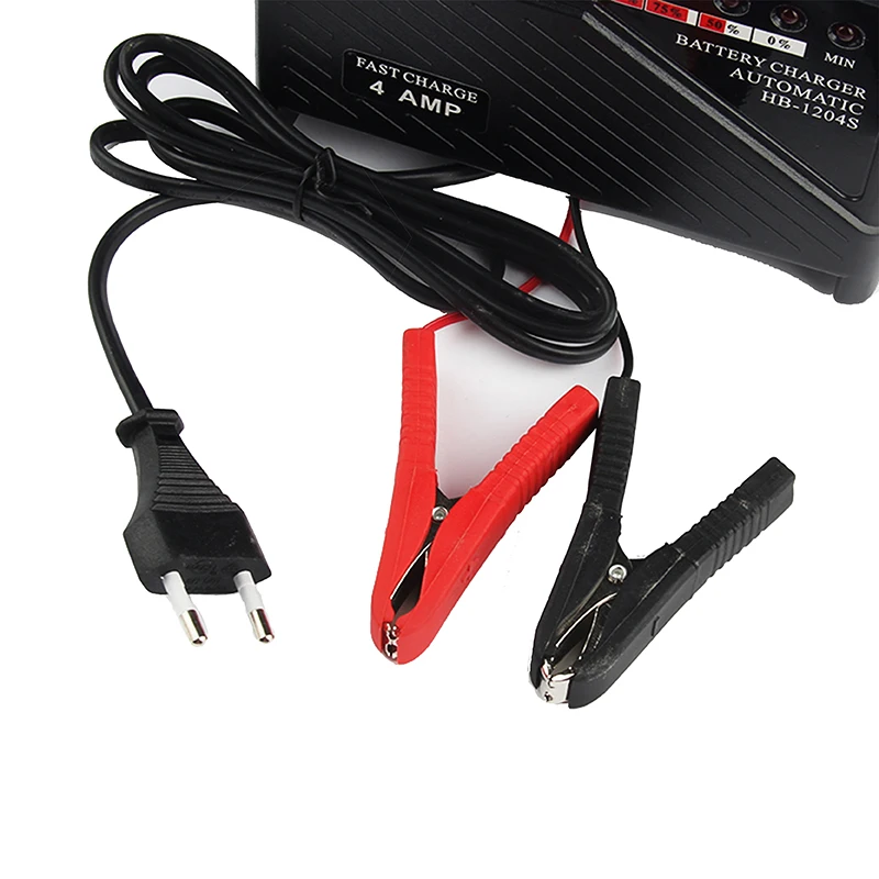 6V/12V 51W Smart Car Battery Charger in Black Color