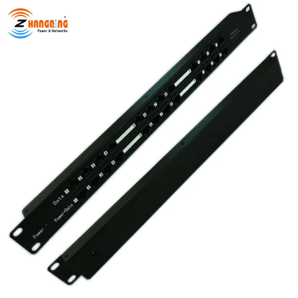 Multi Port PoE Injector 24V 48V 12 Port PoE Injector Patch Panel For Surveillance Camera