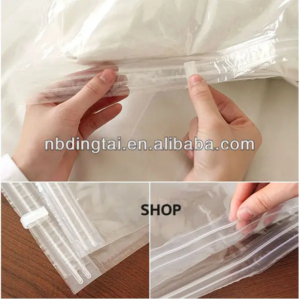 clear Plastic Clothes Packaging Vacuum Storage Bags
