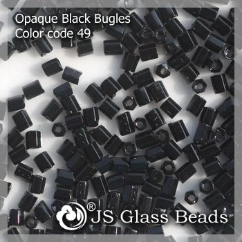 High Quality Fashion JS Glass Seed Beads - 49# Opague Black 11/0 2-CUT Beads For Garment & Jewelry