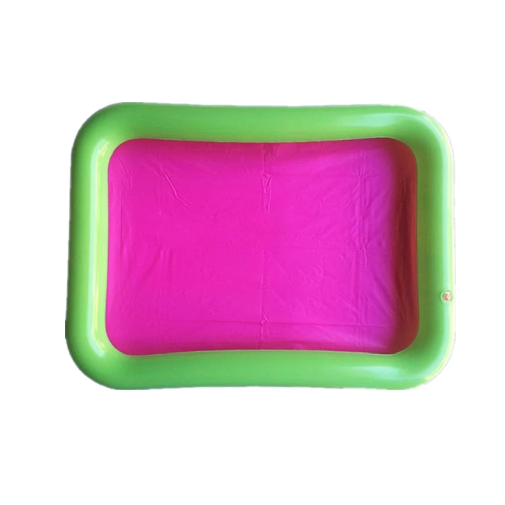 Kids Indoor Playing Plastic Mobile Table Sand Clay Color Mud Toys Inflatable Sand Pool Floating Tray