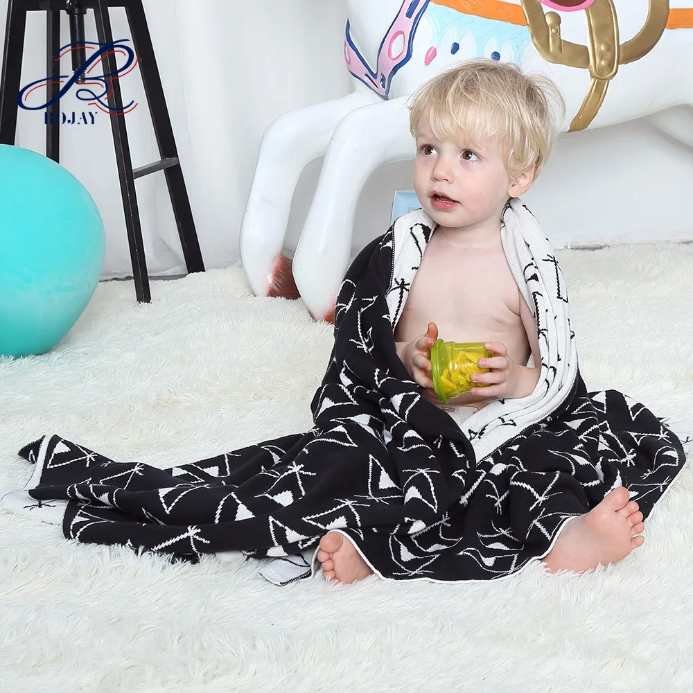 
Autumn Winter 100% Cotton Knitted Throw Heavy Baby Blanket For Children Nice Gift Soft Feeling 