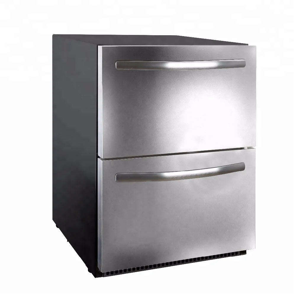 undercounter drawer kitchen fridge weather proof design outdoor use capable cooler