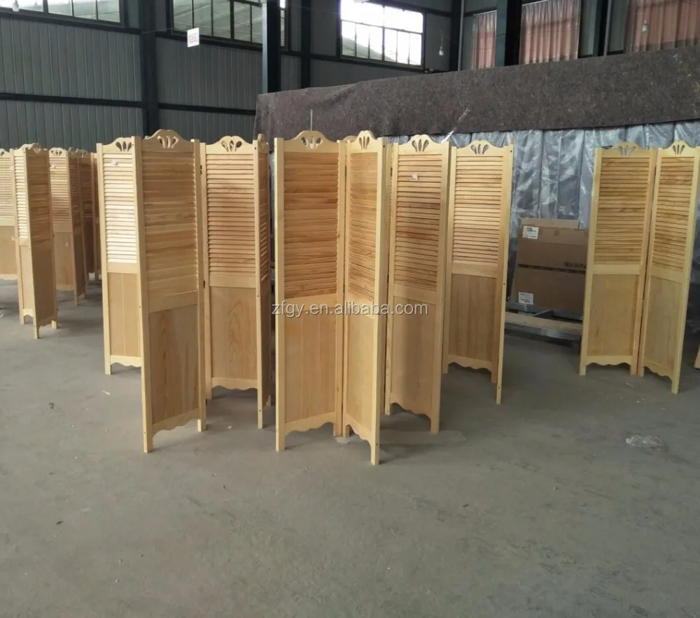 Chinese wood folding screen room divider