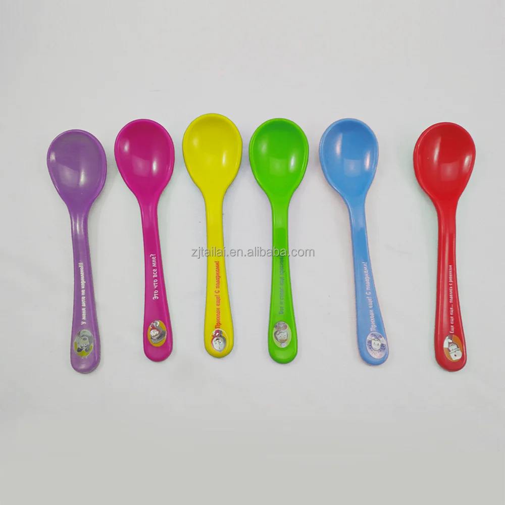 Plastic spoon colourful spoon kids spoon for food