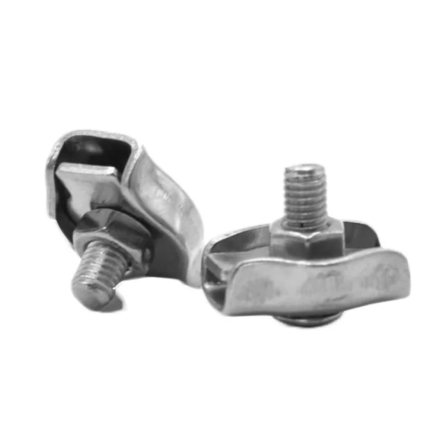 High quality stainless steel M3 single wire rope clips for adjustable cable clamp