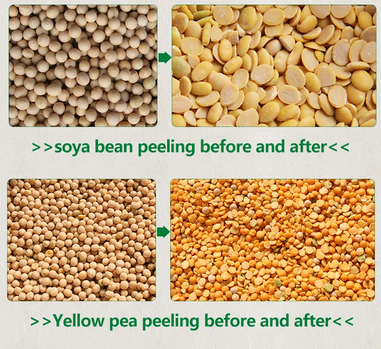 
6FW-PB8 lucao new type soya bean lentil broad beans split peas machine 