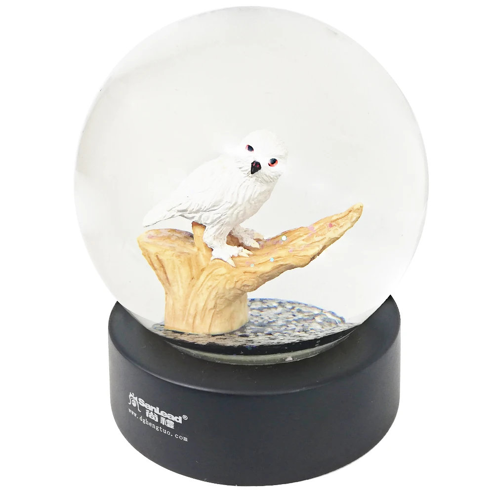 10 см стеклянный поток ликера конфетти жидкий водяной шарик с блестками из зыбучих песков и изгородь птица сова снежный шар купольный