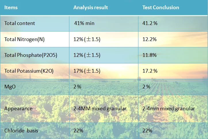 Compound Fertilizer NPK 12-12-17 + MgO