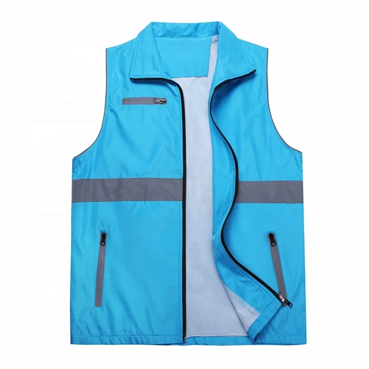 Custom work safety vest with pockets