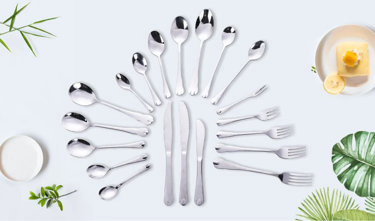 
Wholesale China silver spoon stainless steel round table spoon 