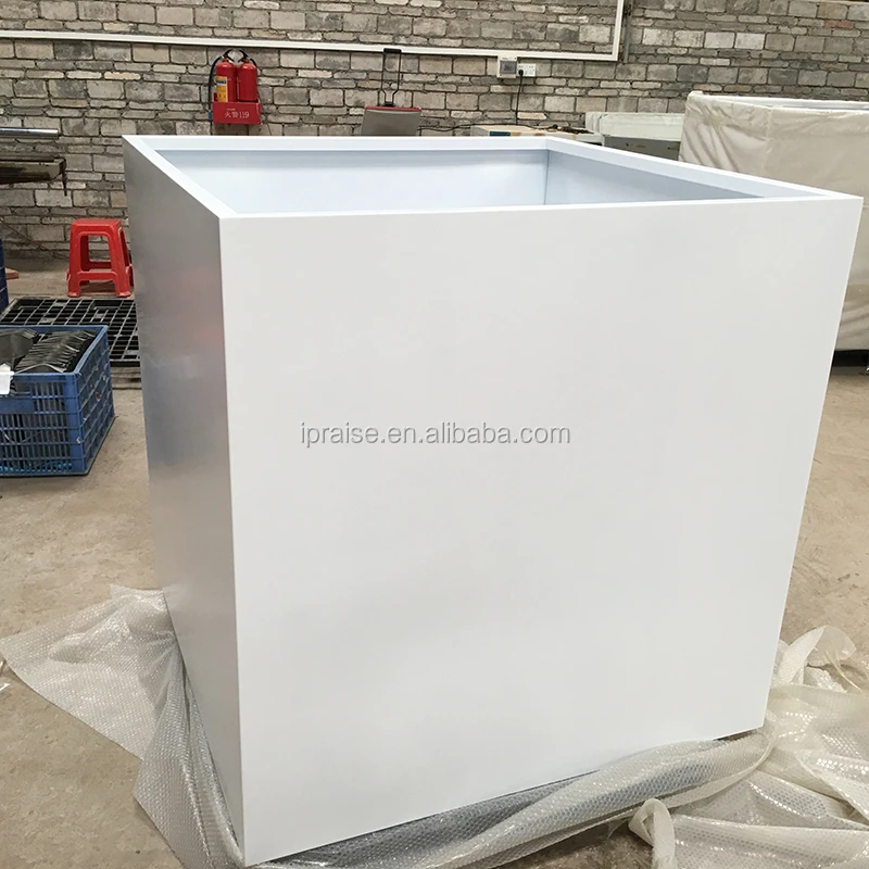 Home Decor Flower Vases Metal Gold Large Indoor Flower Pots / square planter boxes / flowerpot