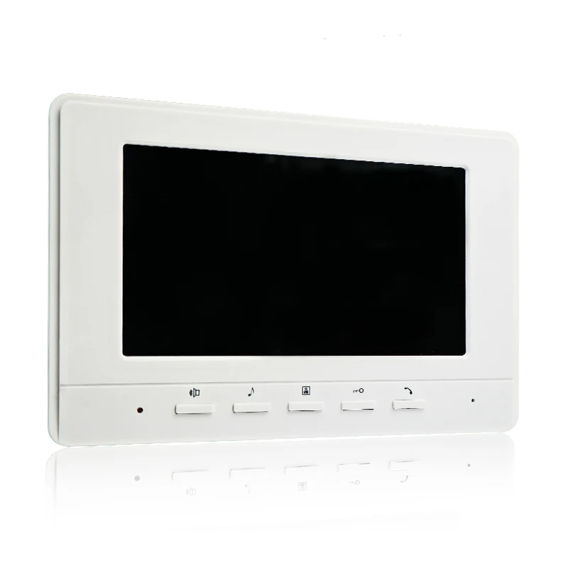 XSL-V70H-520-1V4 wired video door phone with 7 inch high resolution and infrared night vision 4 buttons for 4 apartments