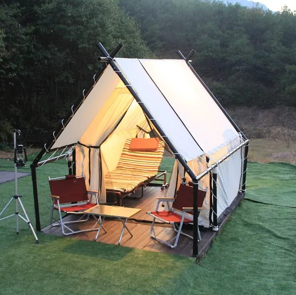 Glamping Dubai beach project mini luxury camping double Layers Single Room Luxury Hotel Permanent tent outdoor adventure tent