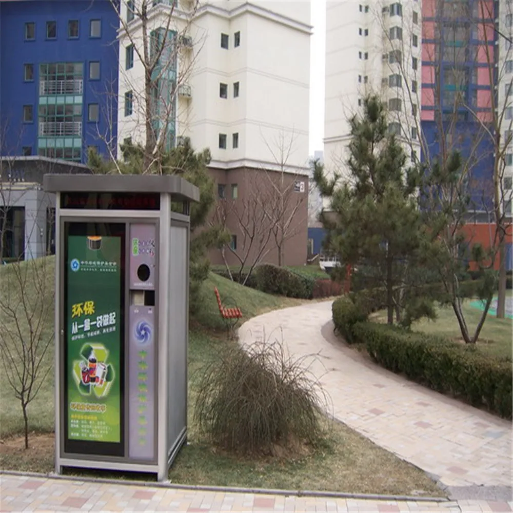 
Smart reverse vending machine Display touch screen, small size and large capacity , real-time monitoring of each machine state 