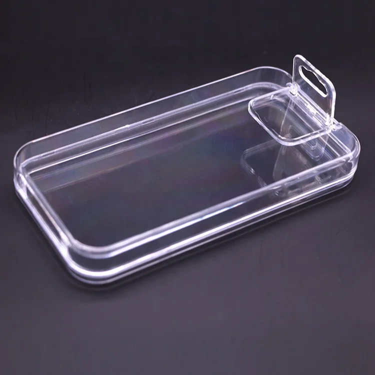 Mobile phone case with hook packaging box, customized wholesale transparent plastic packaging box