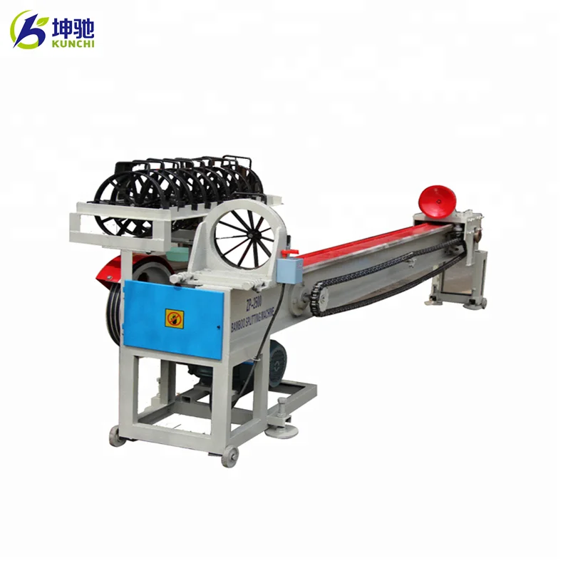 KUNCHI brand professional bamboo splitting  / separating machine / bamboo processing machine equipped with 10 sets blades!