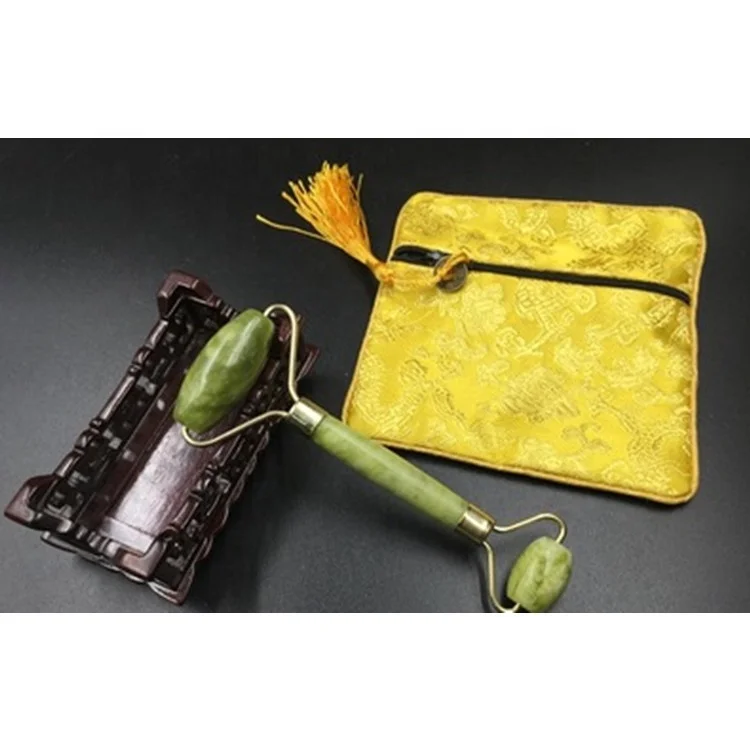 Jade  Body Neck Double Head Slimming Facial Device Massage Roller