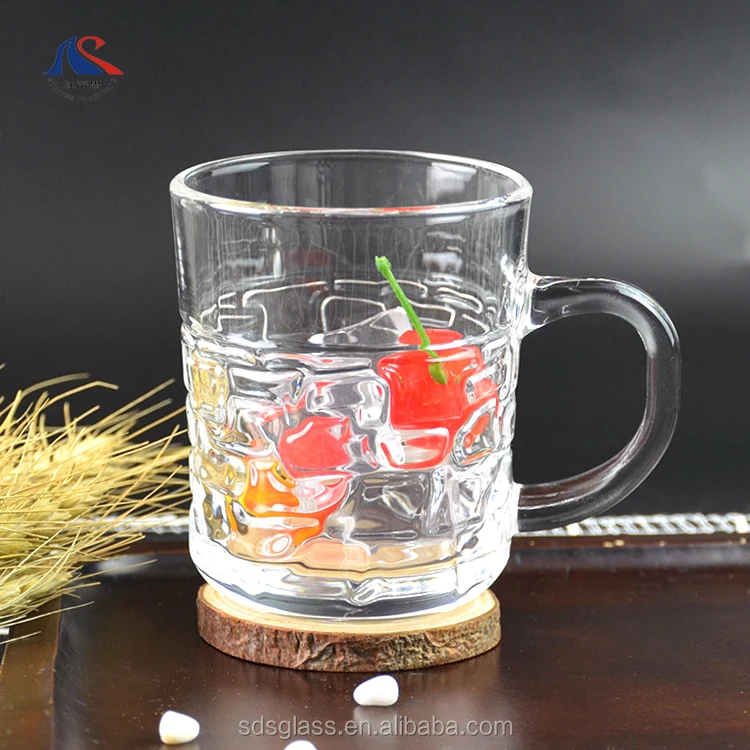 Производитель стеклянной посуды украшенная кружка для пива лимонад выгравированный узор винтажная чашка питья кафе кофе