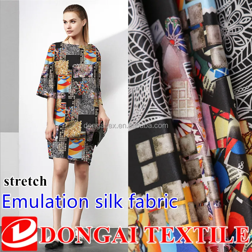 
Perfect For Kerchief Dress Bottle Floral Stretch Charmeuse Satin Printed Fabric 