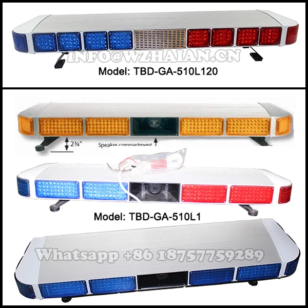 HAIBANG Flashing Warning Lightbar 100W Speaker Siren Ambulance Led Light Bar