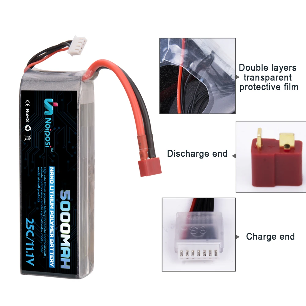 3S Lipo Battery 11.1 v RC Battery Packs 5000mah Lithium Ion Polymer Battery