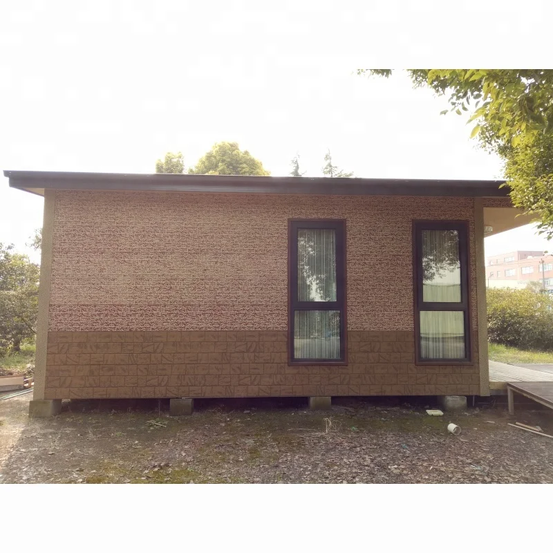 Light steel structure villa with metal carved steel decoration panel