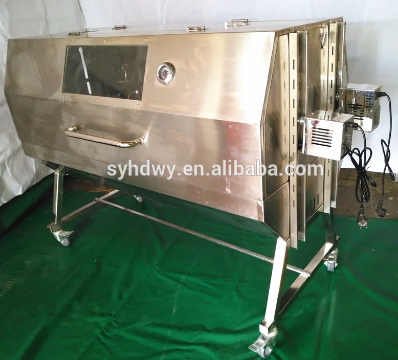 Double Roast Position Spit Roaster Party Bbq Barbecue Charcoal Grill with Hood Gas Grills Food Grade Stainless Steel 304 HDL04