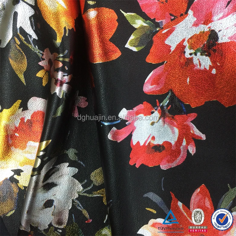 Environmentally friendly fancy flame retardant dye 55% double color artificial 45% PU leather fabric for garment