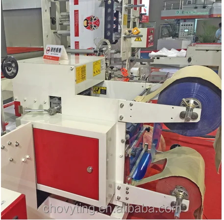 
PE PP polypropylene die cut handle plastic bag machine automatic patch soft loop handle carry shopping bag making machine price 