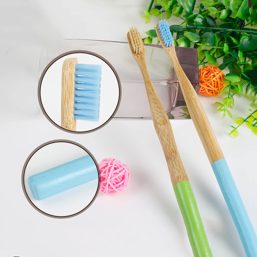 Круглая ручка банткань зубная щетка деревянная зубная щетка для детей одноразовые