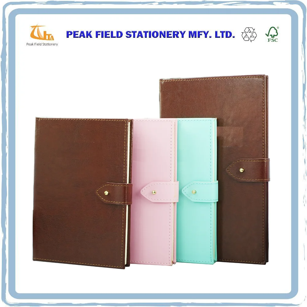 Сделанные на заказ винтажные блокноты формата A5 из искусственной кожи с желтыми страницами